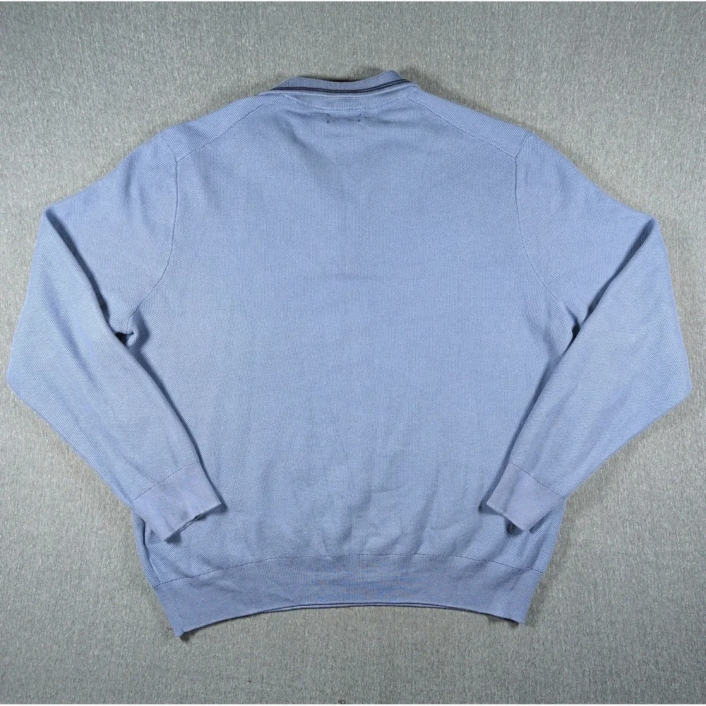 POLO Ralph Lauren Sweater Mens XXL TG 1/4 Zip PIMA Cotton Pullover Waffle Knit